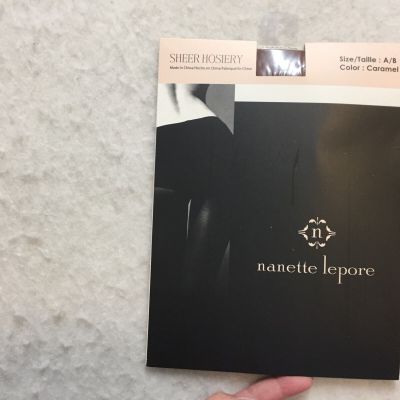 NEW Nanette Lepore Sheer Hosiery Size A/B Caramel Nylon Stretch